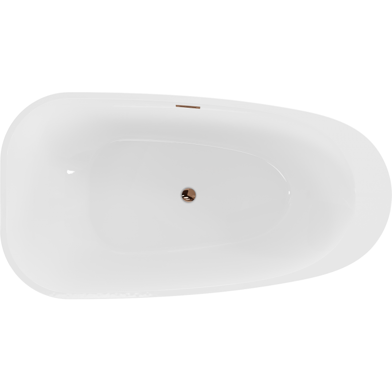 Mexen Giada freestanding bath 170 x 90 cm, white gloss, rose gold overflow - 52741709000-60