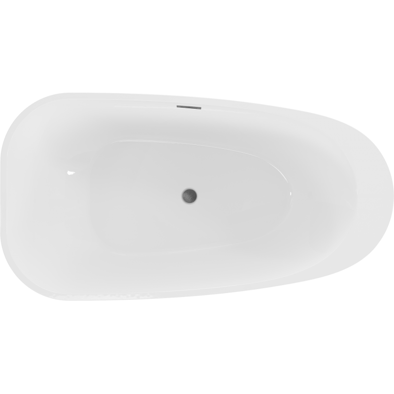 Mexen Giada free-standing bath 170 x 90 cm, white gloss, overflow gun gray brushed - 52741709000-66