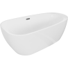 Mexen Giada free-standing bath 170 x 90 cm, white gloss, overflow gun gray brushed - 52741709000-66