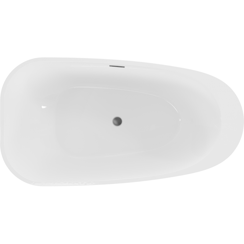 Mexen Giada freestanding bathtub 170 x 90 cm, white gloss, overflow gun metal - 52741709000-95
