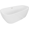 Mexen Giada 170 x 90 cm Freestanding Bathtub, White Gloss, Brushed Nickel Overflow - 52741709000-97