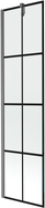 Mexen Next 1-panel bathtub screen 50 x 150 cm, black grid, brushed gun gray - 895-050-000-00-77-66