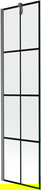 Mexen Next 1-wing bath screen 50 x 150 cm, black pattern, gun gray brushed - 895-050-000-00-77-66
