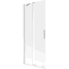Mexen Velar 2-wing sliding shower screen 80 x 150 cm, frost, white - 896-080-000-31-20