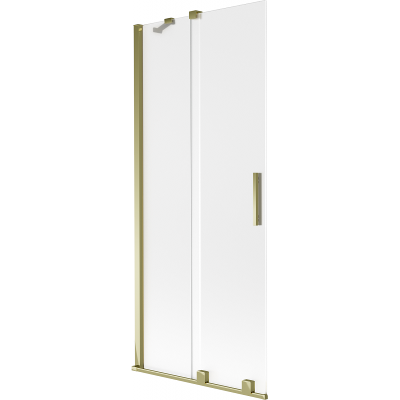 Mexen Velar bath screen 2-panel sliding 80 x 150 cm, frost, gold - 896-080-000-31-50