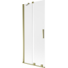 Mexen Velar bath screen 2-panel sliding 80 x 150 cm, frost, gold - 896-080-000-31-50