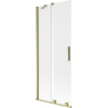 Mexen Velar 2-wing sliding bathtub screen 80 x 150 cm, frost, brushed gold - 896-080-000-31-55
