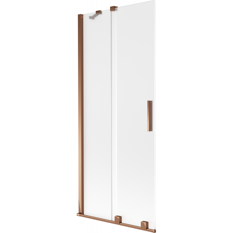 Mexen Velar 2-panel sliding bath screen 80 x 150 cm, frost, rose gold - 896-080-000-31-60