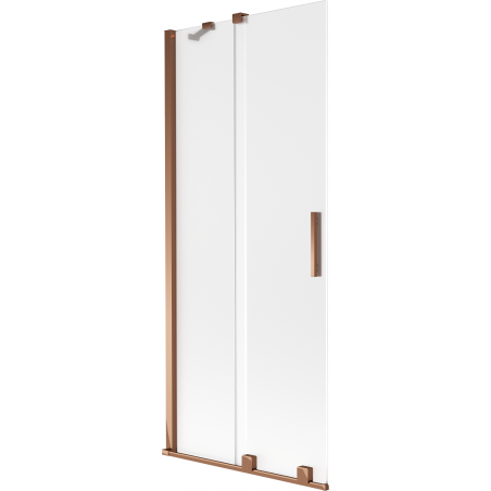 Mexen Velar 2-panel sliding bath screen 80 x 150 cm, frost, rose gold - 896-080-000-31-60