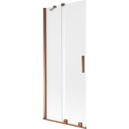 Mexen Velar 2-wing sliding bathtub screen 80 x 150 cm, frost, rose gold - 896-080-000-31-60