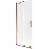 Mexen Velar 2-panel sliding bath screen 80 x 150 cm, frost, rose gold - 896-080-000-31-60