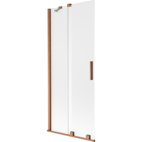 Mexen Velar 2-wing sliding bath screen 80 x 150 cm, frost, brushed copper - 896-080-000-31-65