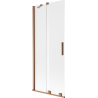 Mexen Velar 2-wing sliding bath screen 80 x 150 cm, frost, brushed copper - 896-080-000-31-65