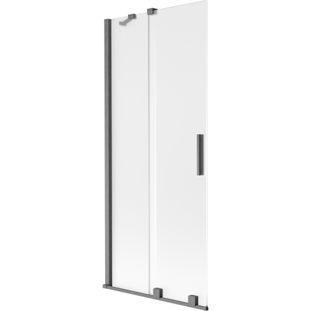 Mexen Velar 2-panel sliding bathtub screen 80 x 150 cm, frost, brushed gun gray - 896-080-000-31-66