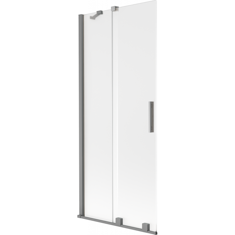 Mexen Velar 2-wing sliding bath screen 80 x 150 cm, frost, gun metal - 896-080-000-31-95