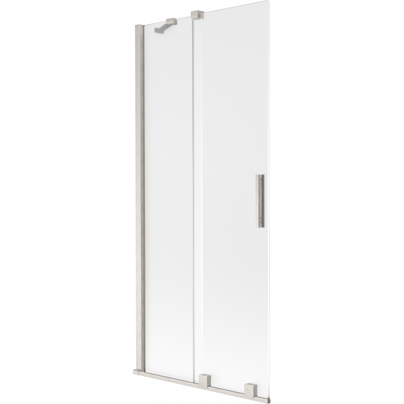 Mexen Velar 2-panel sliding bath screen 80 x 150 cm, frosted, brushed nickel - 896-080-000-31-97