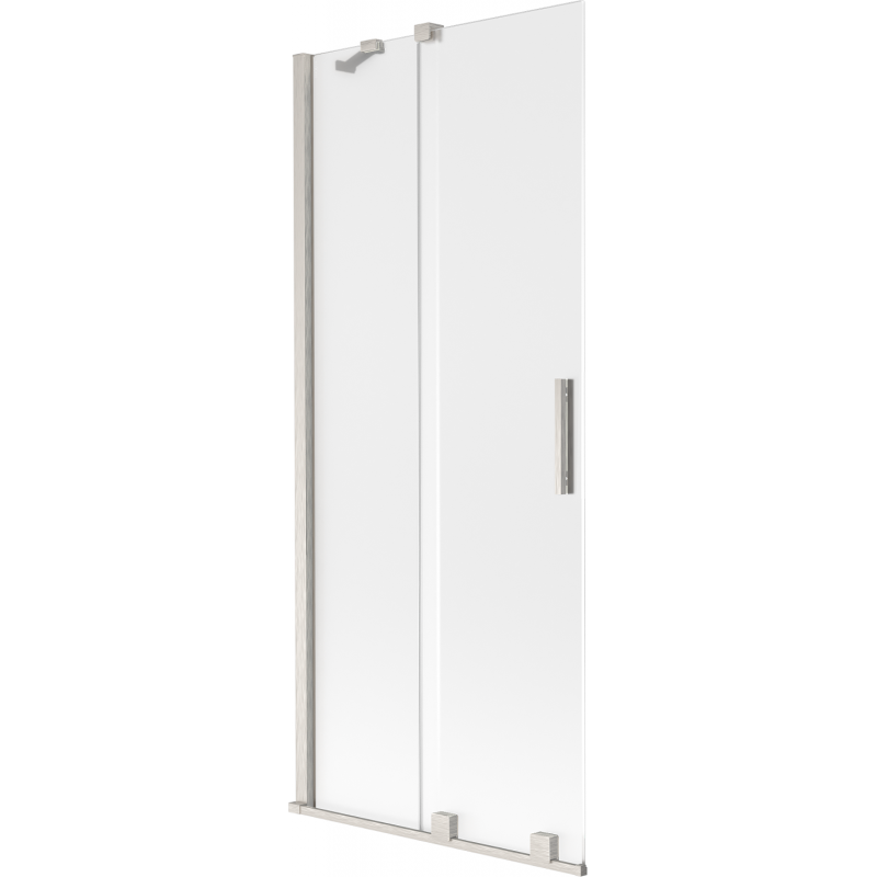 Mexen Velar 2-panel sliding shower screen 80 x 150 cm, frost, brushed nickel - 896-080-000-31-97