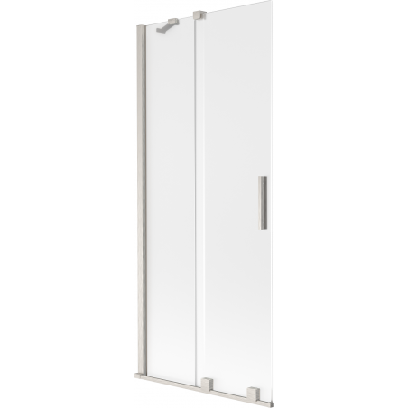 Mexen Velar 2-panel sliding bath screen 80 x 150 cm, frosted, brushed nickel - 896-080-000-31-97