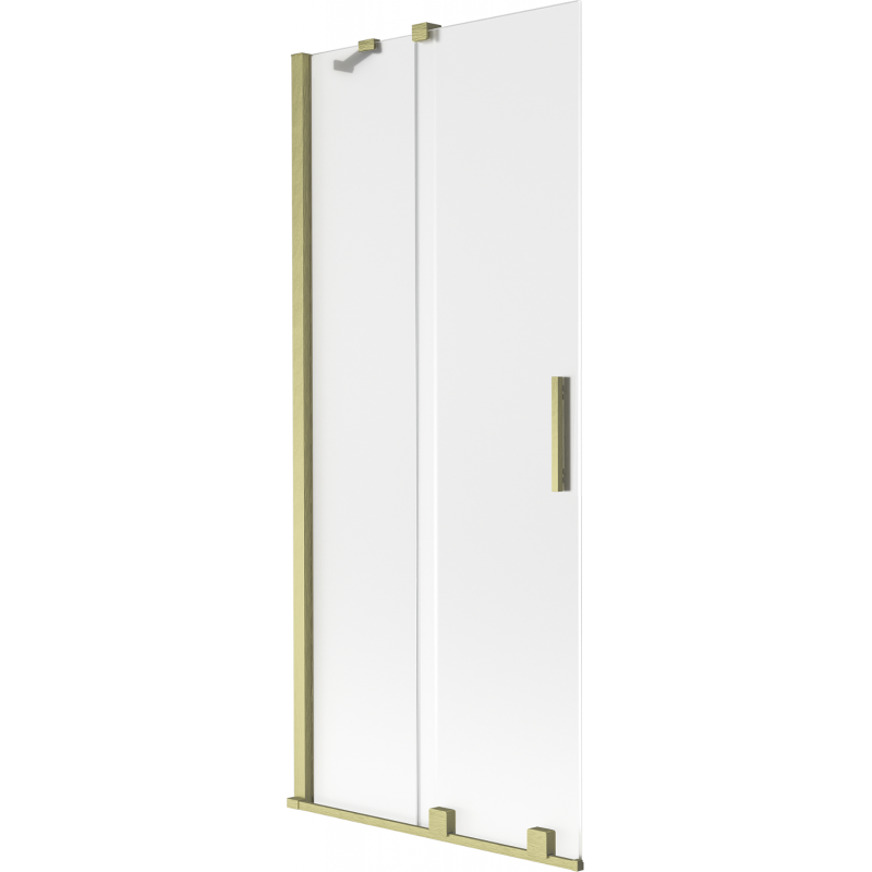 Mexen Velar 2-panel sliding bathtub screen 85 x 150 cm, frosted, brushed gold - 896-085-000-31-55