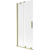 Mexen Velar 2-panel sliding bathtub screen 85 x 150 cm, frosted, brushed gold - 896-085-000-31-55