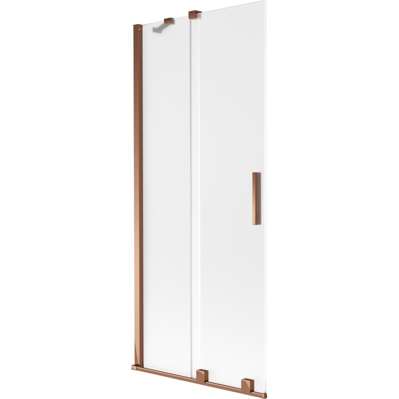 Mexen Velar 2-panel sliding shower screen 85 x 150 cm, frosted, pink gold - 896-085-000-31-60