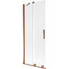 Mexen Velar 2-panel sliding shower screen 85 x 150 cm, frosted, pink gold - 896-085-000-31-60