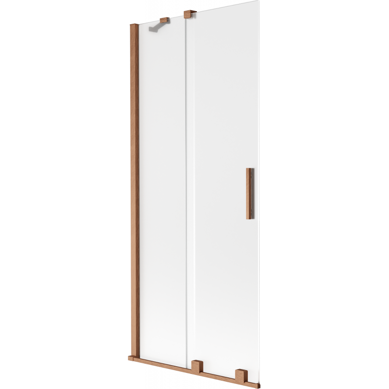 Mexen Velar 2-panel sliding shower screen 85 x 150 cm, frosted, brushed copper - 896-085-000-31-65