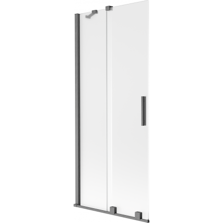 Mexen Velar 2-wing sliding bath screen 85 x 150 cm, frost, brushed gun gray - 896-085-000-31-66