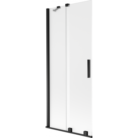 Mexen Velar 2-panel sliding bath screen 85 x 150 cm, frosted, black - 896-085-000-31-70