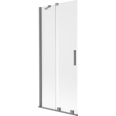 Mexen Velar 2-panel sliding bathtub screen 85 x 150 cm, frost, gun metal - 896-085-000-31-95