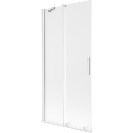 Mexen Velar 2-panel sliding bath screen 90 x 150 cm, frosted, white - 896-090-000-31-20