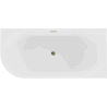 Mexen Gia freestanding corner fluted right-hand bath 150 x 75 cm, white gloss, gold overflow - 52701507500P-50