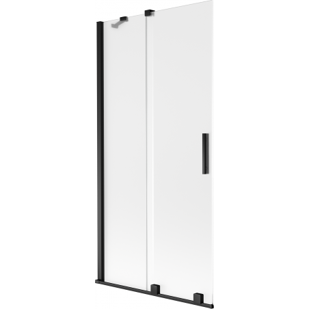 Mexen Velar 2-Panel Sliding Bath Screen 90 x 150 cm, Frosted, Black - 896-090-000-31-70