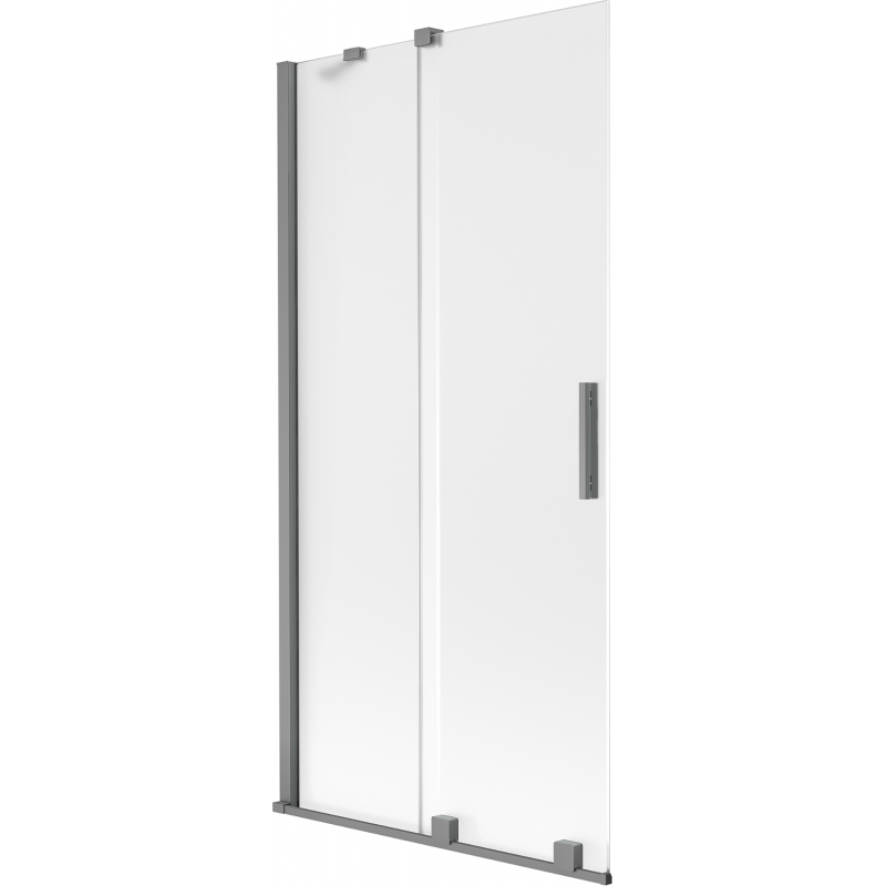 Mexen Velar 2-panel sliding bath screen 90 x 150 cm, frost, gun metal - 896-090-000-31-95