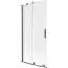 Mexen Velar bathtub screen 2-panel sliding 90 x 150 cm, frosted, gun metal - 896-090-000-31-95