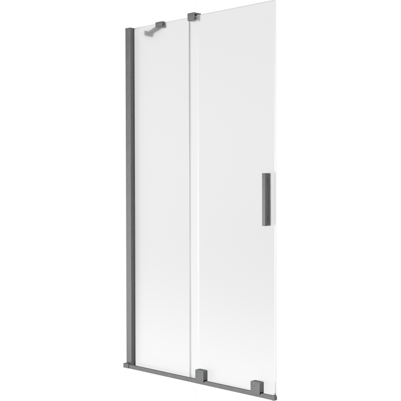 Mexen Velar 2-panel sliding bath screen 90 x 150 cm, frost, gun gray brushed - 896-090-000-31-66