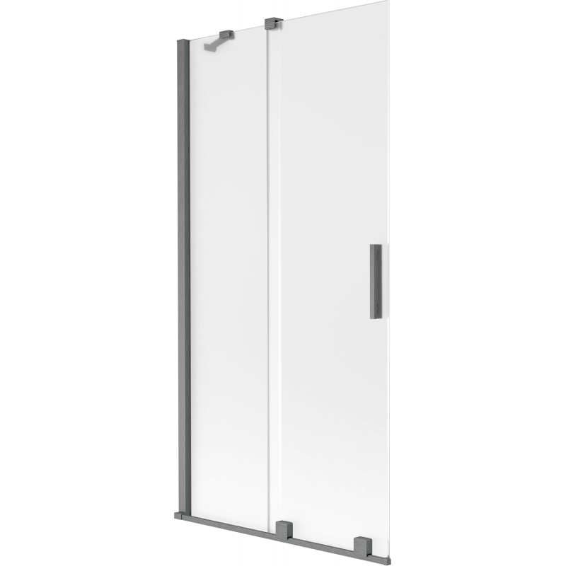 Mexen Velar 2-panel sliding bath screen 90 x 150 cm, frosted, brushed gun gray - 896-090-000-31-66