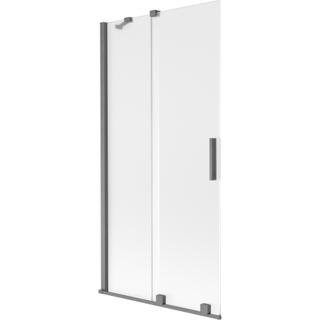 Mexen Velar 2-panel sliding bath screen 90 x 150 cm, frosted, brushed gun gray - 896-090-000-31-66