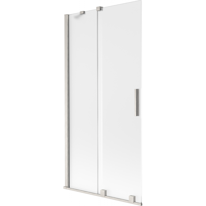 Mexen Velar 2-panel sliding bath screen 90 x 150 cm, frost, brushed nickel - 896-090-000-31-97