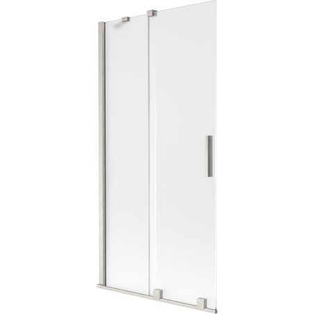 Mexen Velar 2-panel sliding bath screen 90 x 150 cm, frost, brushed nickel - 896-090-000-31-97
