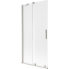 Mexen Velar 2-panel Sliding Bath Screen 90 x 150 cm, Frosted, Brushed Nickel - 896-090-000-31-97
