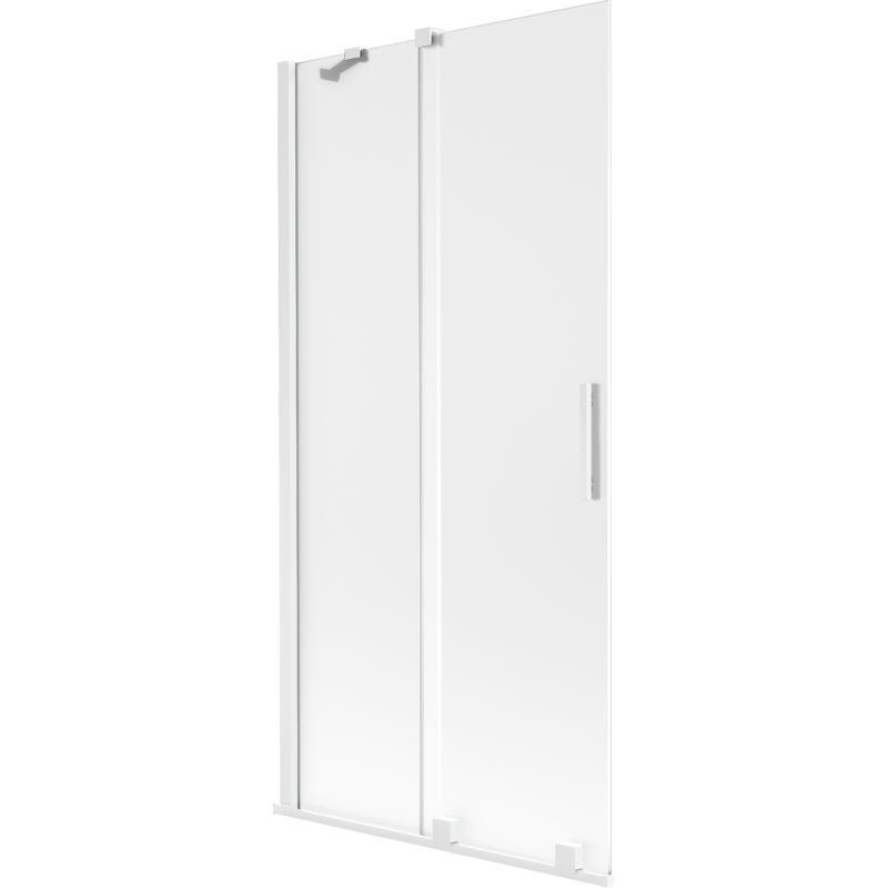 Mexen Velar 2-panel Sliding Bathtub Screen 95 x 150 cm, Frosted, White - 896-095-000-31-20