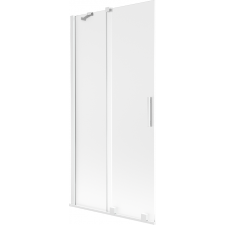 Mexen Velar 2-panel Sliding Bathtub Screen 95 x 150 cm, Frosted, White - 896-095-000-31-20