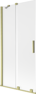 Mexen Velar 2-wing sliding shower screen 95 x 150 cm, frosted, brushed gold - 896-095-000-31-55