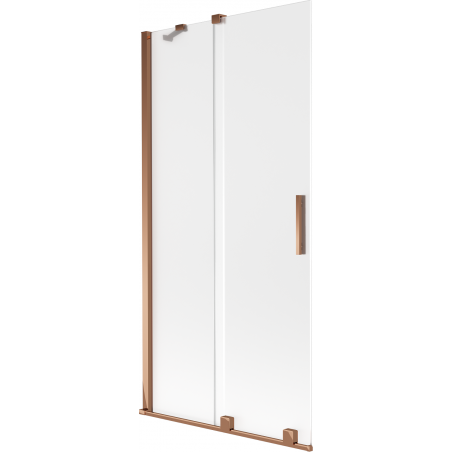 Mexen Velar 2-wing sliding bath screen 95 x 150 cm, frosted, rose gold - 896-095-000-31-60