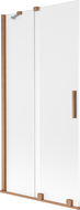 Mexen Velar 2-panel sliding shower screen 95 x 150 cm, frost, brushed copper - 896-095-000-31-65