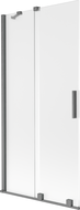 Mexen Velar 2-wing sliding bath screen 95 x 150 cm, frost, brushed gun gray - 896-095-000-31-66