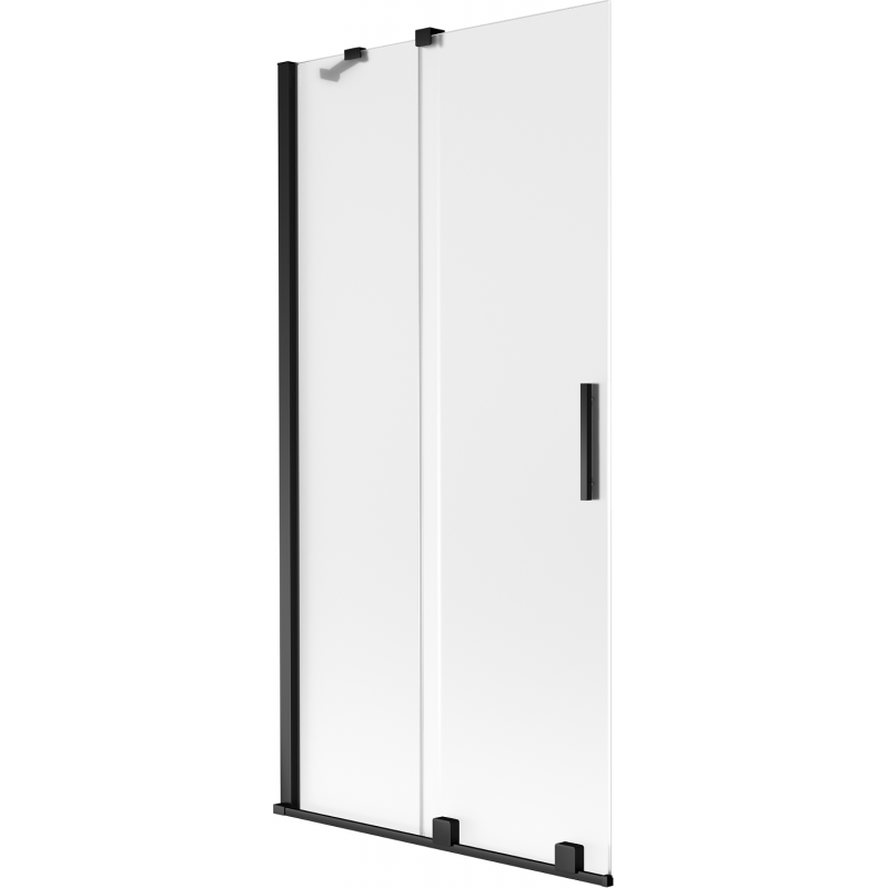 Mexen Velar 2-panel sliding shower screen 95 x 150 cm, frosted, black - 896-095-000-31-70