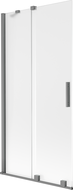 Mexen Velar 2-panel sliding shower screen 95 x 150 cm, frost, gun metal - 896-095-000-31-95