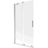 Mexen Velar 2-Panel Sliding Bath Screen 100 x 150 cm, Frosted, Chrome - 896-100-000-31-01